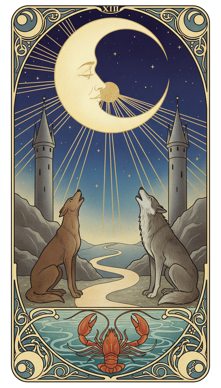 The Moon tarot card